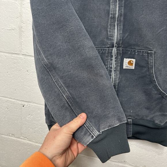 Y2K Carhartt Quilt-Lined Jacket “Stone Blue” WJ130 STM - Picture 6 of 10